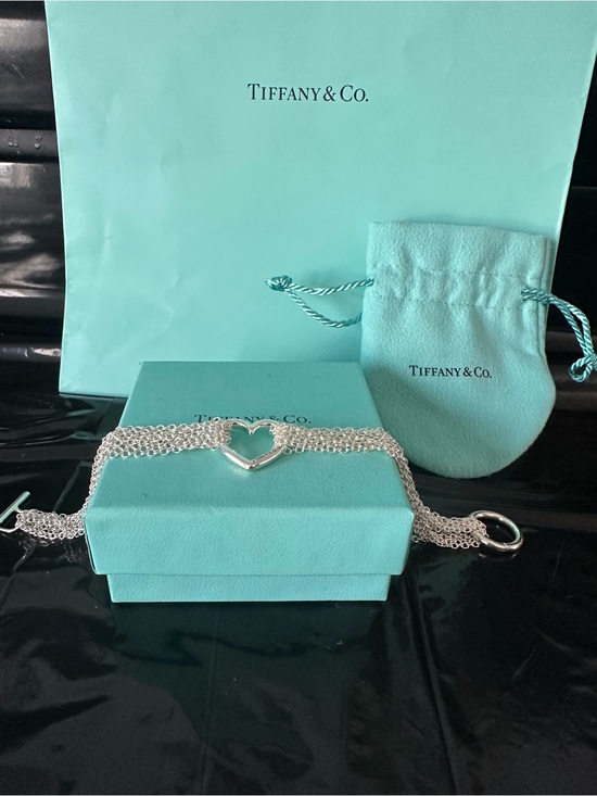 Tiffany & Co. Jewelry - 🎀  Tiffany & Co 925 Sterling Silver Retired Heart Mesh Multi-Strand Bracelet. 🎀